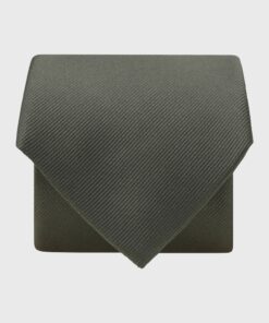 Green Twill Silk Tie