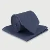 Blue Silk Blend Tie & Hanky Set