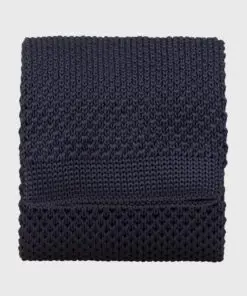 Navy Knitted Tie