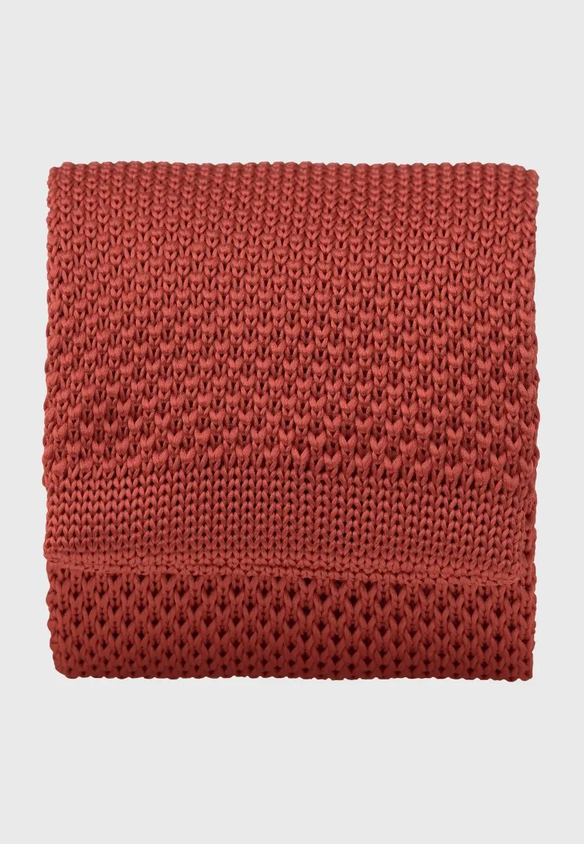 Orange Knitted Tie