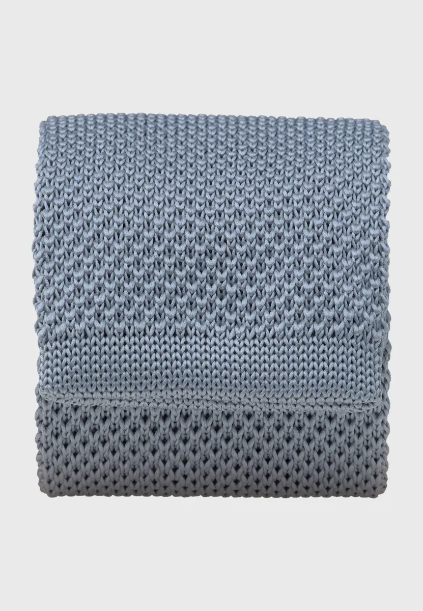 Sky Blue Knitted Tie
