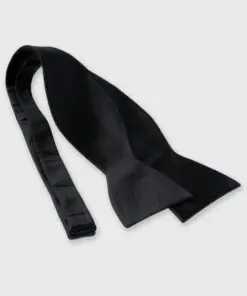 Alternative view of Black Plain Satin Self Tie