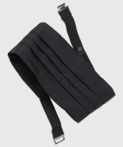 Black Plain Satin Cummerbund