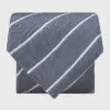 Blue Butchers Stripe Textured Silk Blend Tie