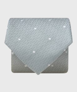 Mint Polka Dot Textured Silk Tie