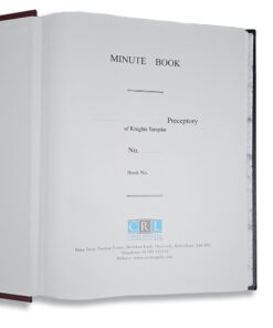 Knight Templar Full Page Minute Book