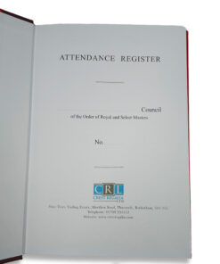 Alternative view of Royal and Select Masters Attendance Book