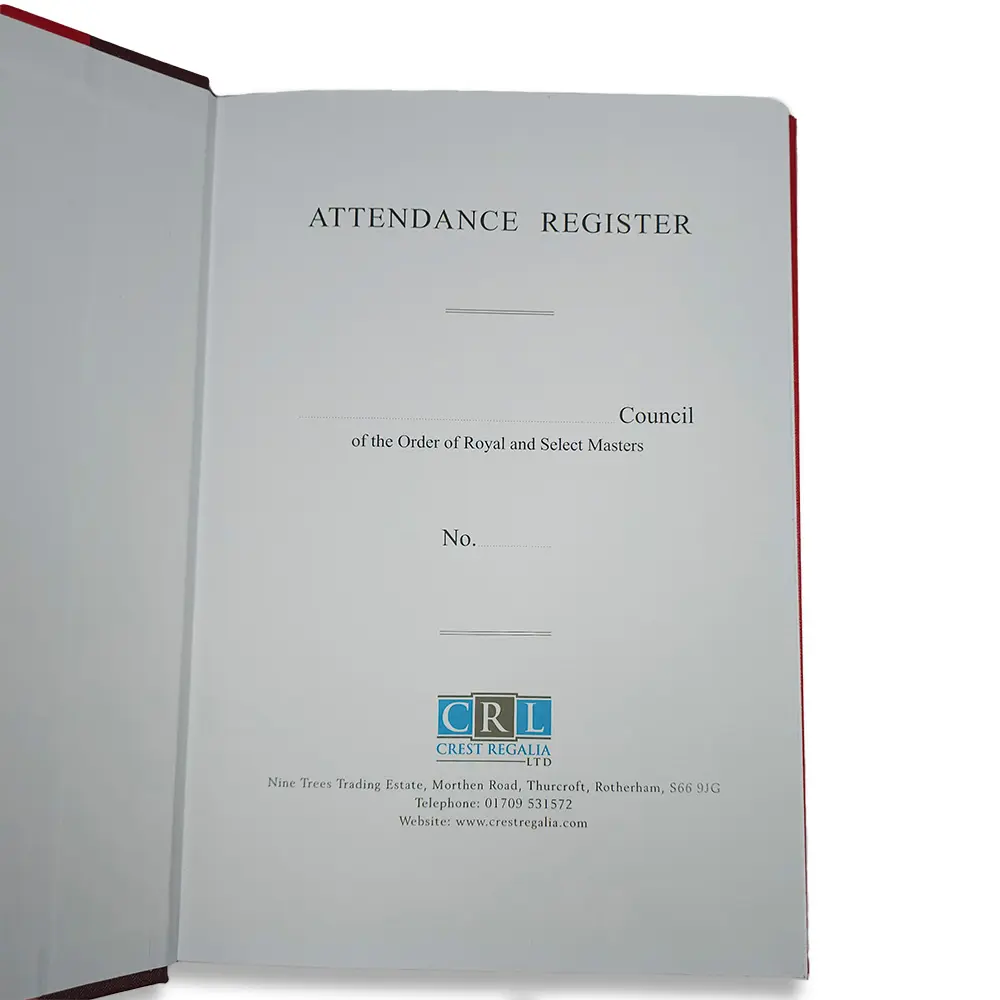 Royal and Select Masters Attendance Book - Image 2