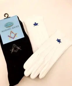 3 Pairs Of Masonic Socks And 1 Pair Of Cotton Gloves