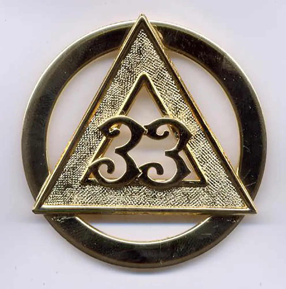 Rose Croix 33rd Degree Cap Badge -  Inspectors General