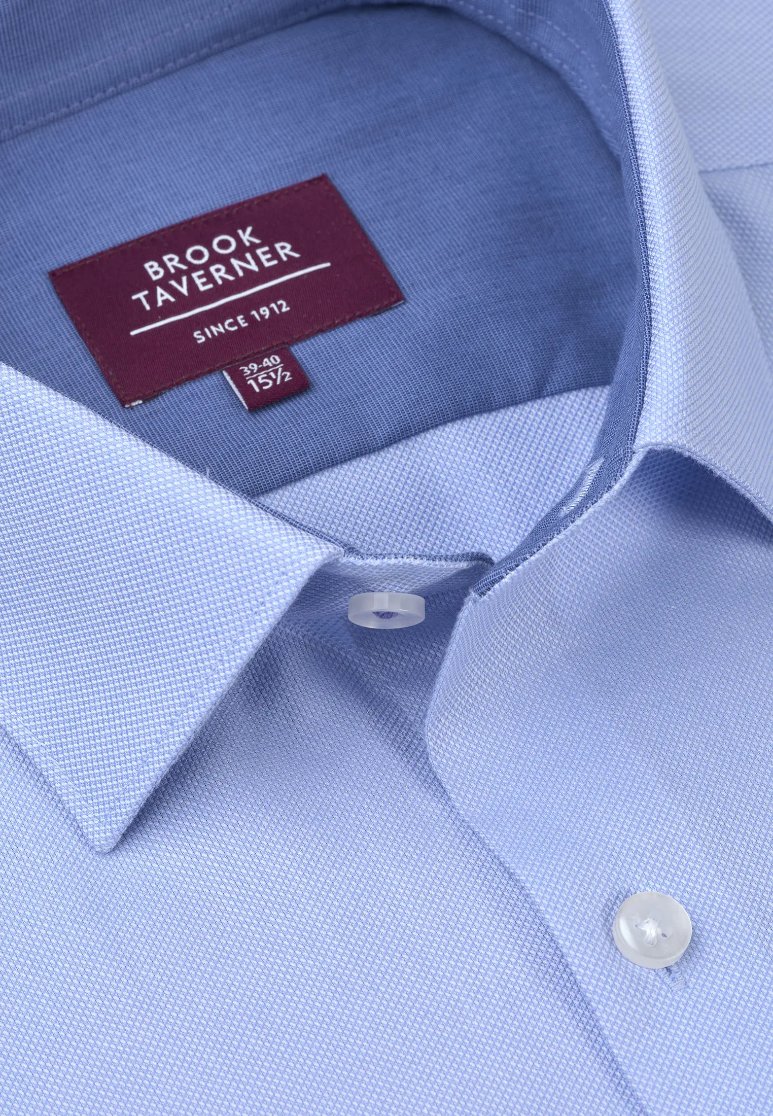 Tailored Fit Blue Oxford Shirt - Image 2
