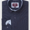 Tailored Fit Navy Stretch Cotton Oxford Shirt
