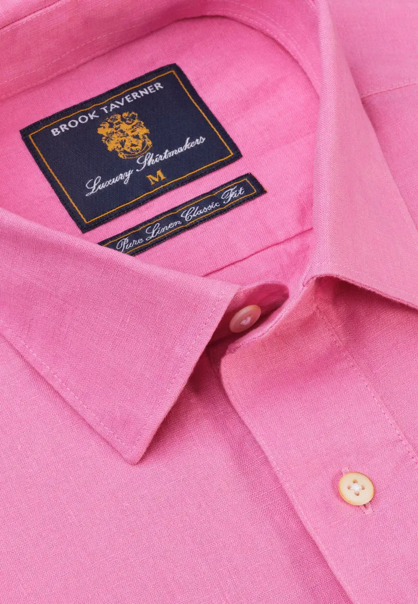 Regular Fit Rose Linen Popover Shirt - Image 2