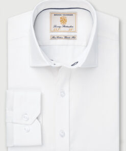 Regular Fit White Single Cuff Shirt