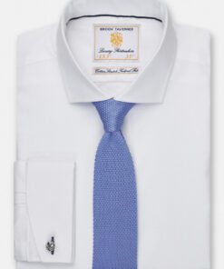 Tailored Fit White Double Cuff Shirt