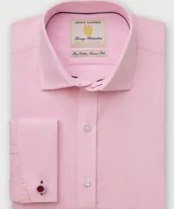 Tailored Fit Pink Double Cuff Shirt