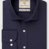 Regular Fit Navy Single Cuff Shirt