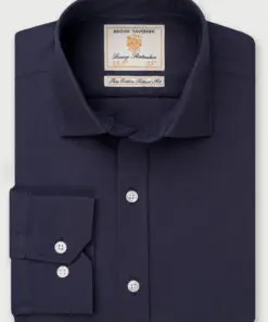 Regular Fit Navy Single Cuff Shirt