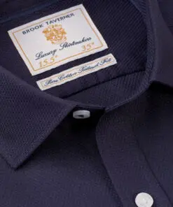 Alternative view of Tailored Fit Navy Double Cuff Shirt