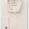 Tailored Fit Cream Double Cuff Shirt
