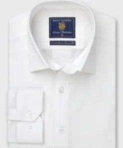 Regular Fit White Knitted Shirt