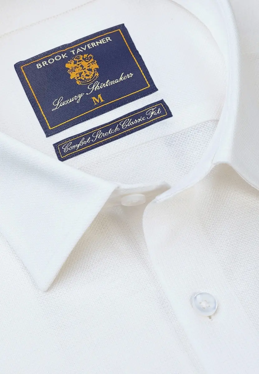 Regular Fit White Knitted Shirt - Image 2