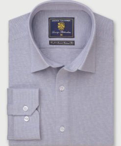 Tailored Fit Blue Knitted Shirt