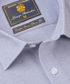 Alternative view of Tailored Fit Blue Knitted Shirt