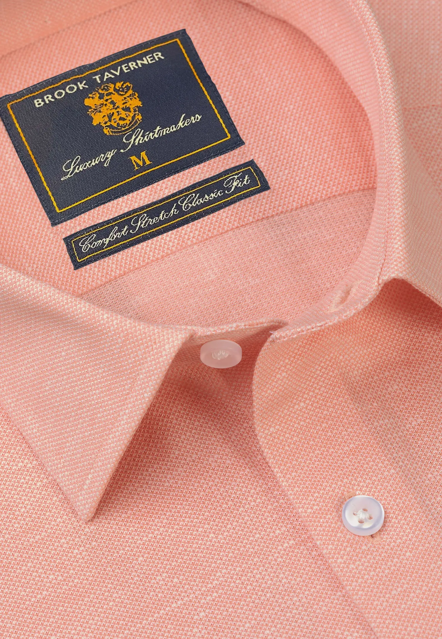 Tailored Fit Apricot Knitted Shirt - Image 2