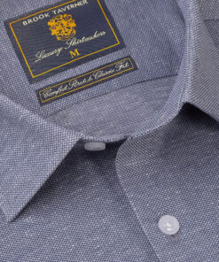 Alternative view of Tailored Fit Navy Knitted Shirt
