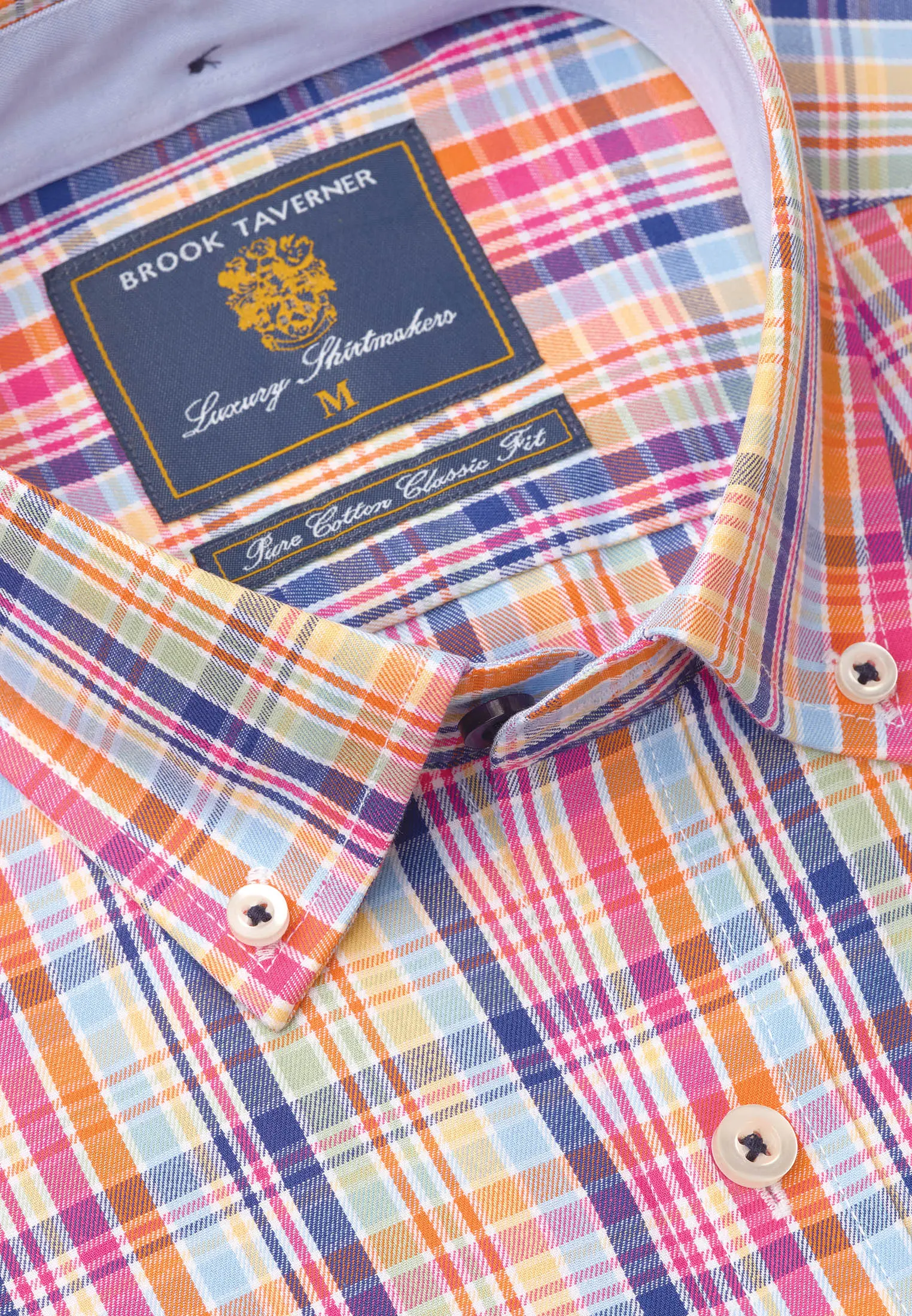 Regular Fit Multicoloured Check Cotton Short Sleeve Shirt - Image 2
