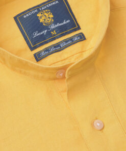 Alternative view of Tailored Fit Lemon Grandad Collar Popover Shirt