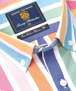Alternative view of Regular Fit Multicoloured Stripe Cotton Shirt