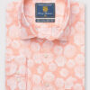 Regular Fit Apricot with Clams Print Linen Cotton Shirt