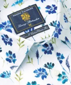 Alternative view of Tailored Fit Meadow Print Linen Cotton Shirt