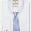 Regular Fit Double Cuff White Poplin Cotton Shirt