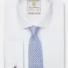 Tailored Fit Double Cuff White Poplin Cotton Shirt