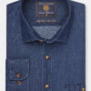 Tailored Fit Navy Chambray Cotton Shirt