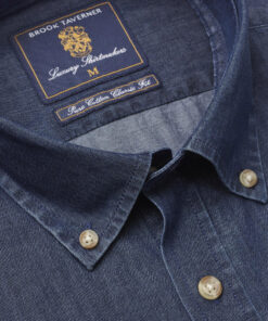 Alternative view of Regular Fit Navy Chambray Cotton Shirt