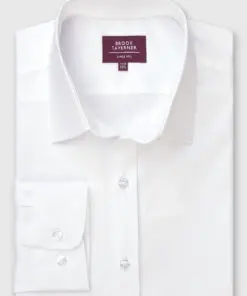 Tailored Fit White Cotton Shirt