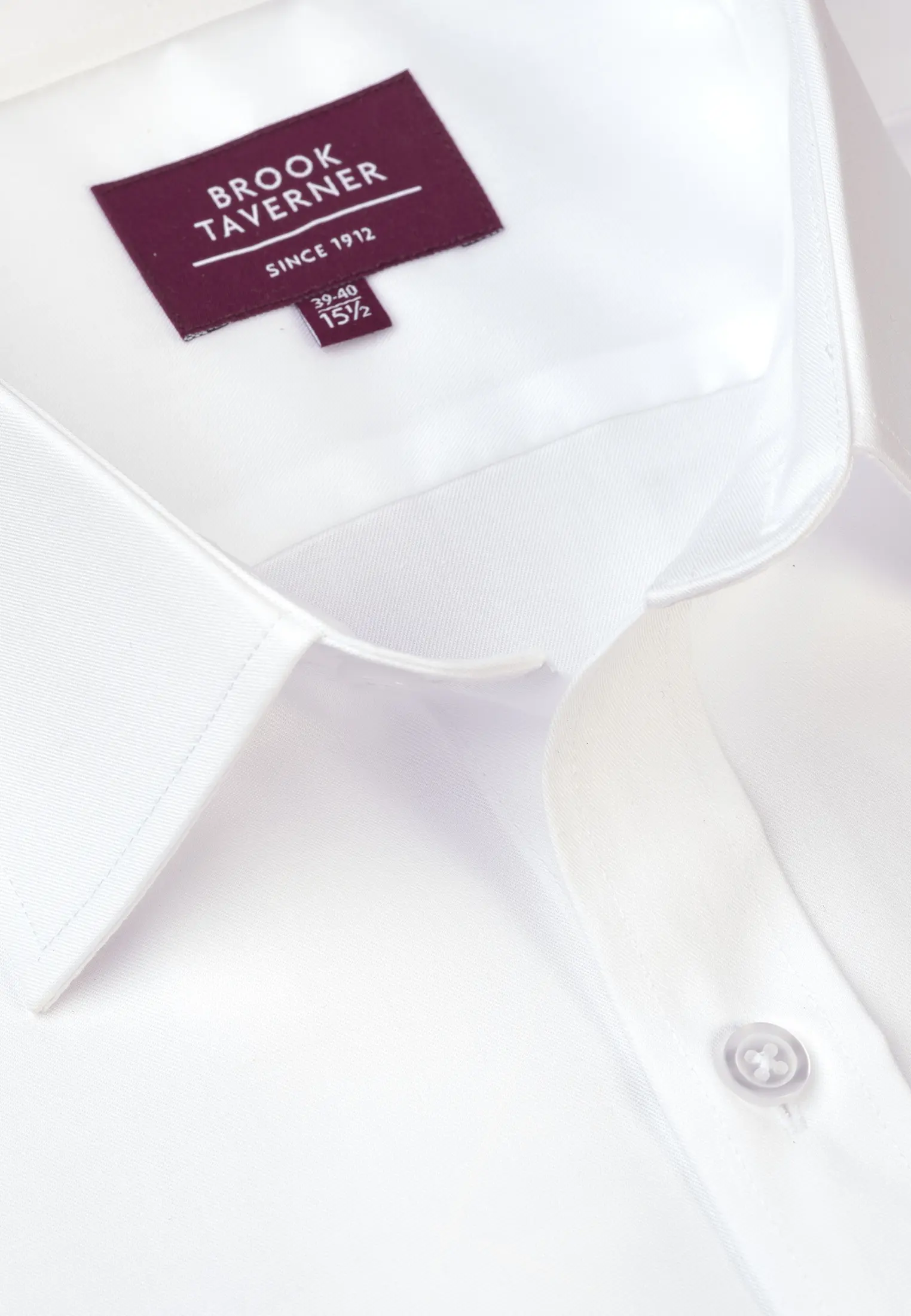 Tailored Fit White Cotton Shirt - Image 2