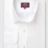 Regular Fit White Cotton Shirt
