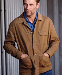 Steele Caramel Cotton Utility Jacket