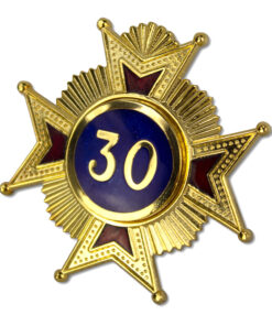 Alternative view of Rose Croix 30th Degree Star Jewel Metal Gilt & Enamel