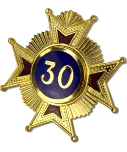 Alternative view of Rose Croix 30th Degree Star Jewel Metal Gilt & Enamel