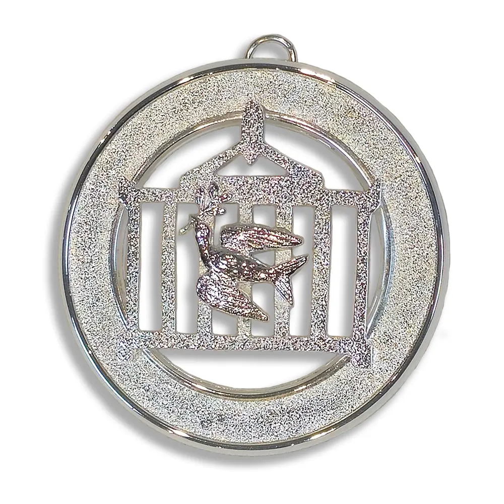 Allied Masonic Degrees Officer Collar Jewel Silverplated (without Name)