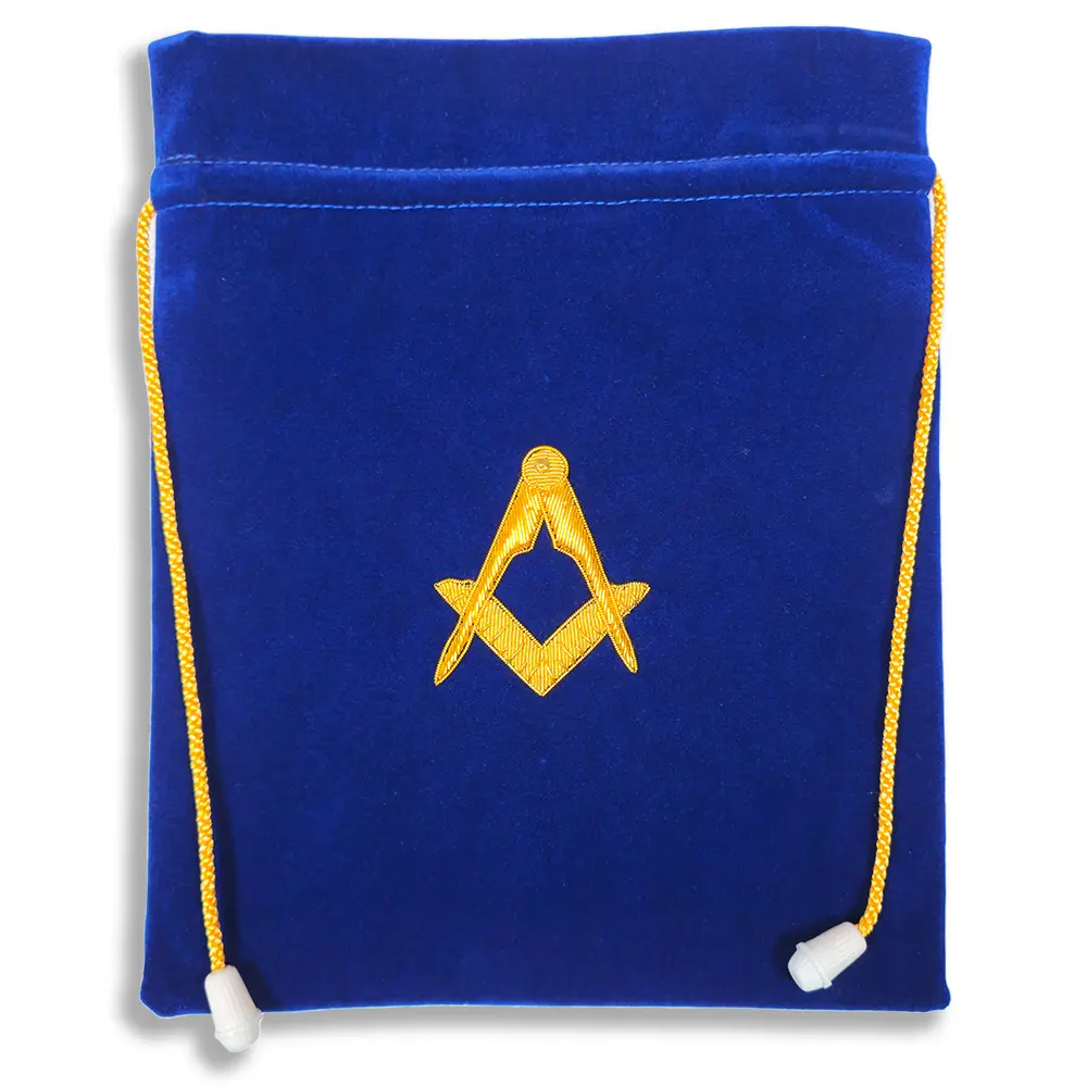 Craft Alms Bags In Blue Velvet - Standard  (A5)