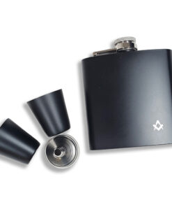 Hip Flask Gift Set in Black