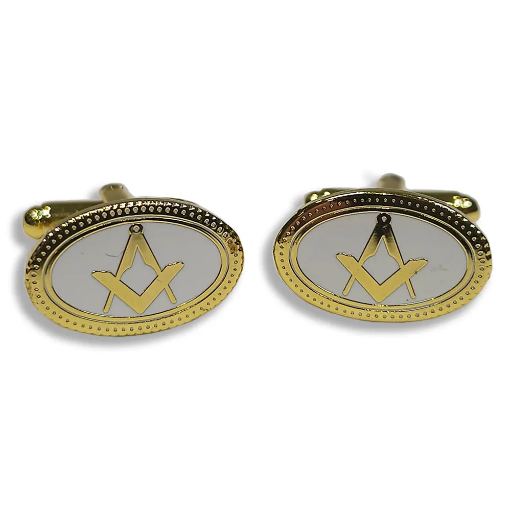 Craft Cufflinks - White enamel