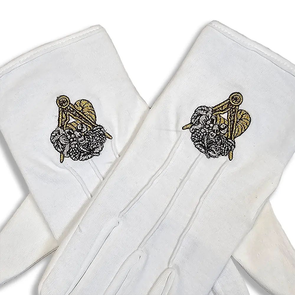 White Gloves with Stewards Motif - Image 2